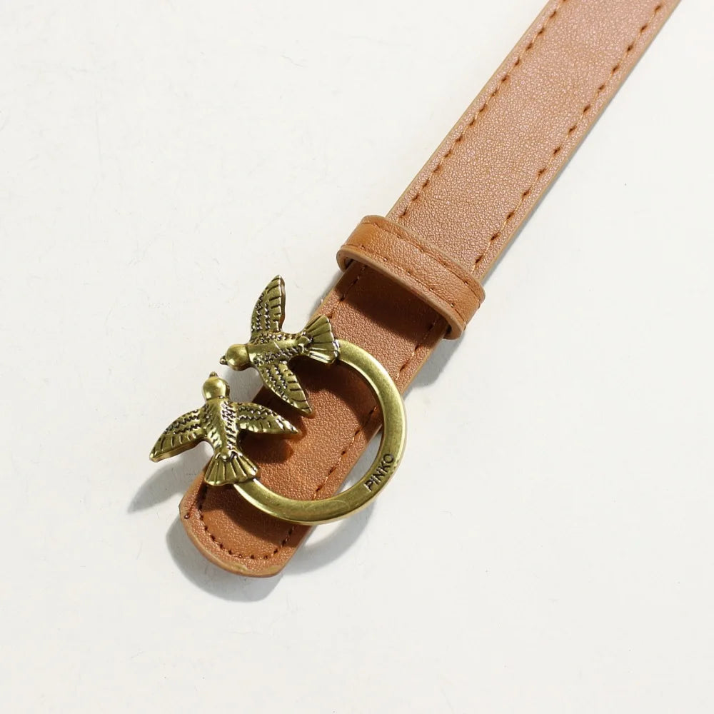 Women's Designer Style Leather Belt Fashion Waist Belt for Jeans Dresses Casual Chic Trendy Retro Vintage Purse